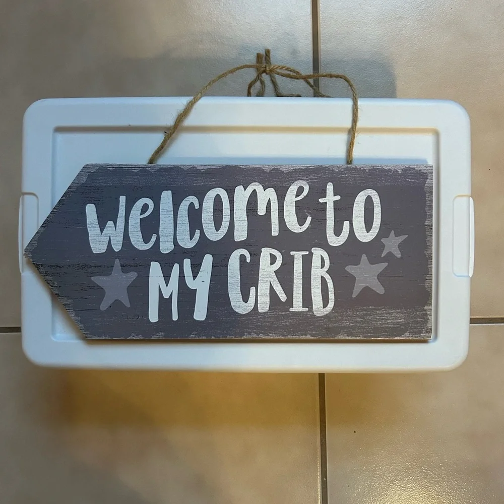 Hobby Lobby Welcome to My Crib Sign - Gray and White